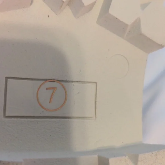 White Platform Clogs Mules Lug bottom slip on penny loafers size 7 - Picture 7 of 8